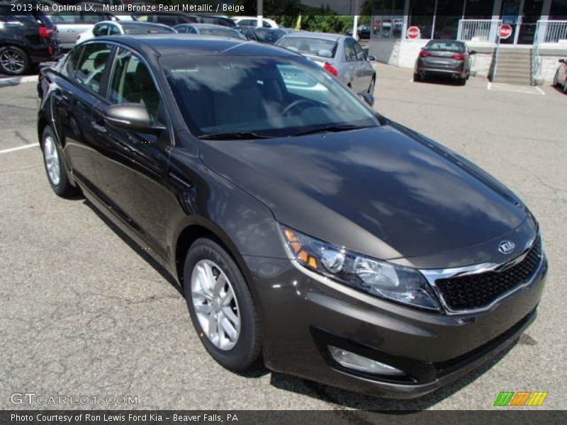 Metal Bronze Pearl Metallic / Beige 2013 Kia Optima LX