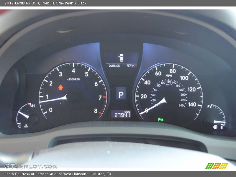 Nebula Gray Pearl / Black 2012 Lexus RX 350