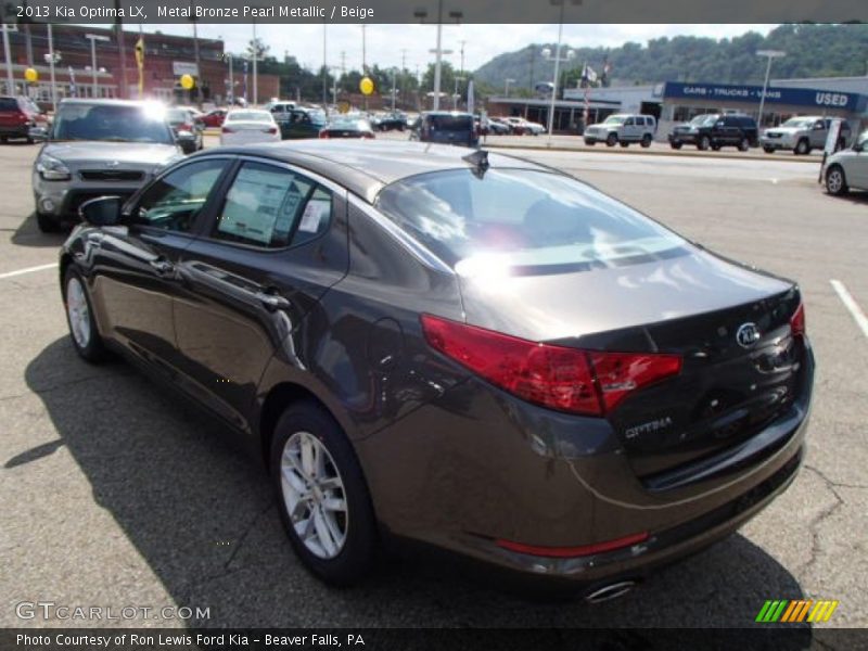 Metal Bronze Pearl Metallic / Beige 2013 Kia Optima LX
