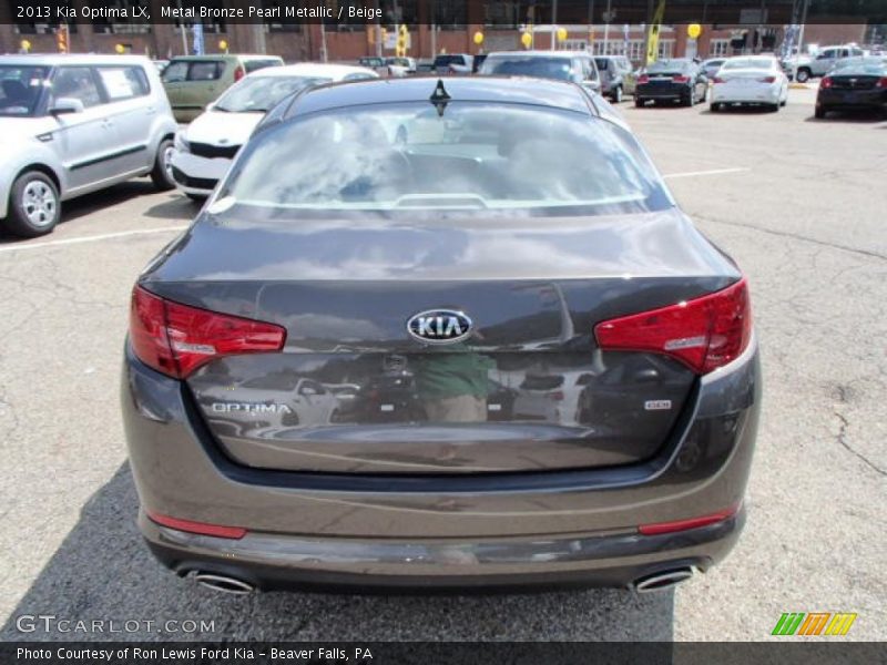 Metal Bronze Pearl Metallic / Beige 2013 Kia Optima LX