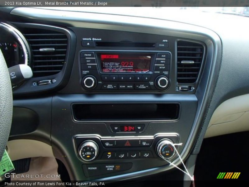 Metal Bronze Pearl Metallic / Beige 2013 Kia Optima LX
