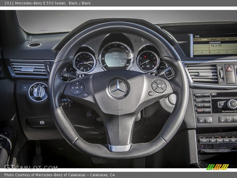 Black / Black 2011 Mercedes-Benz E 550 Sedan