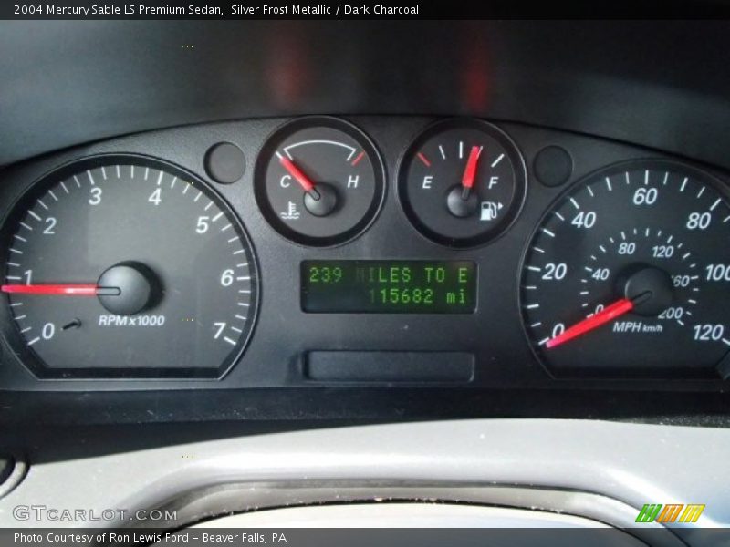 Silver Frost Metallic / Dark Charcoal 2004 Mercury Sable LS Premium Sedan
