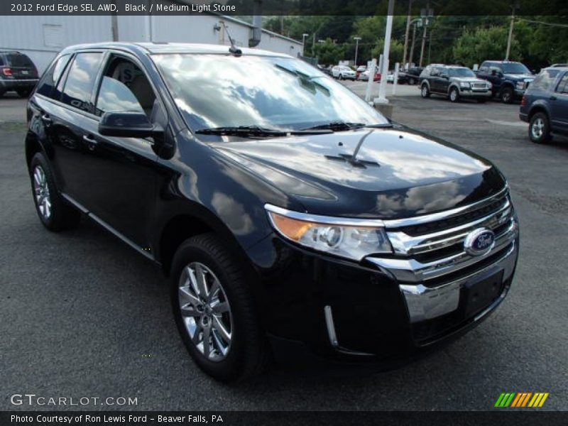 Black / Medium Light Stone 2012 Ford Edge SEL AWD
