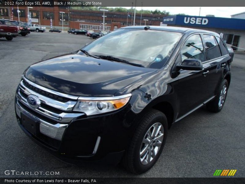 Black / Medium Light Stone 2012 Ford Edge SEL AWD