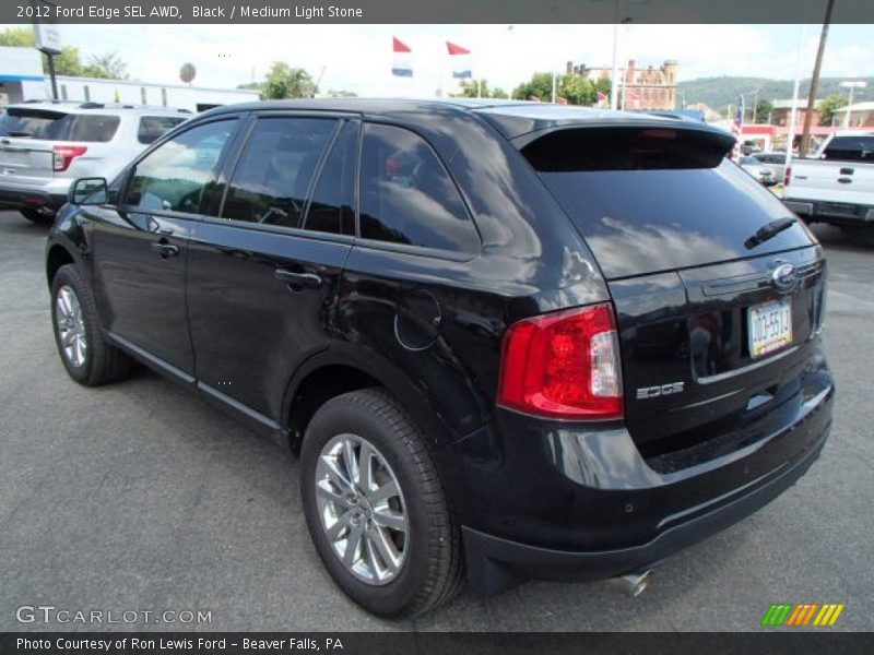 Black / Medium Light Stone 2012 Ford Edge SEL AWD