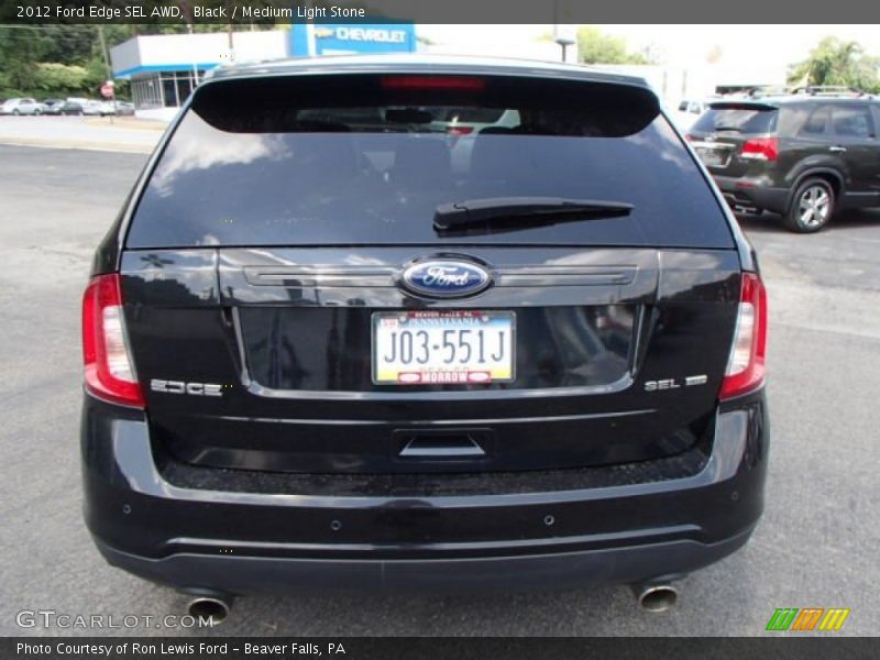 Black / Medium Light Stone 2012 Ford Edge SEL AWD