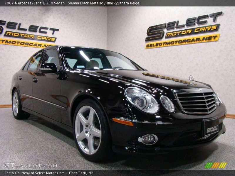 Sienna Black Metallic / Black/Sahara Beige 2007 Mercedes-Benz E 350 Sedan