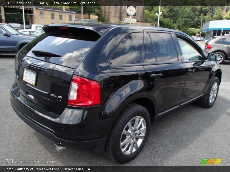 Black / Medium Light Stone 2012 Ford Edge SEL AWD