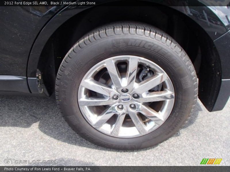 Black / Medium Light Stone 2012 Ford Edge SEL AWD