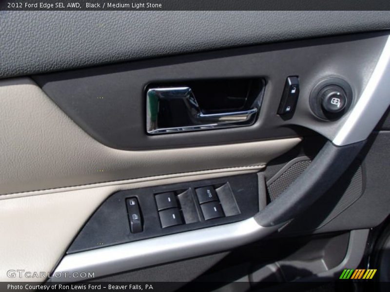 Black / Medium Light Stone 2012 Ford Edge SEL AWD