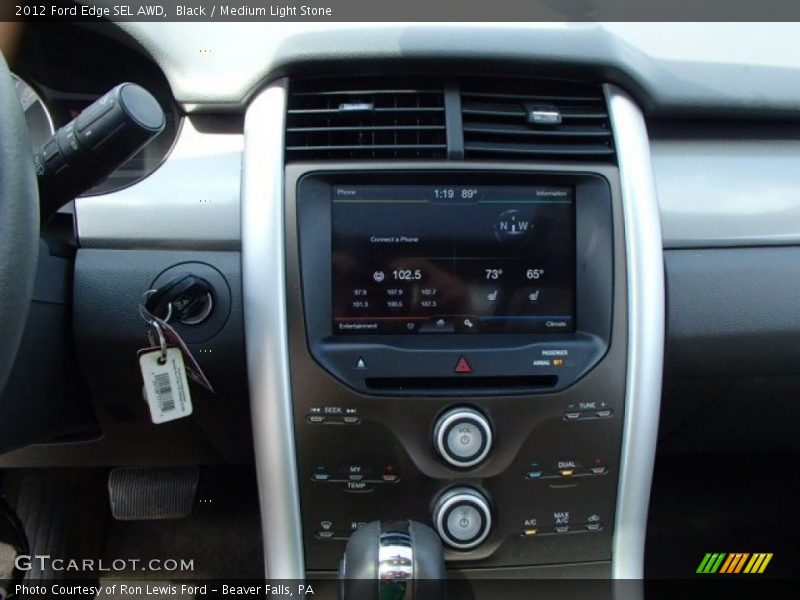 Black / Medium Light Stone 2012 Ford Edge SEL AWD