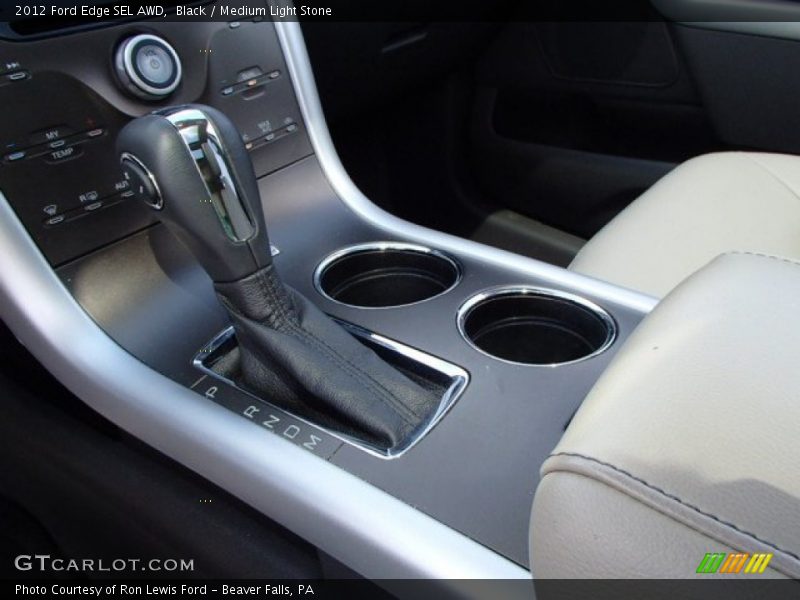 Black / Medium Light Stone 2012 Ford Edge SEL AWD