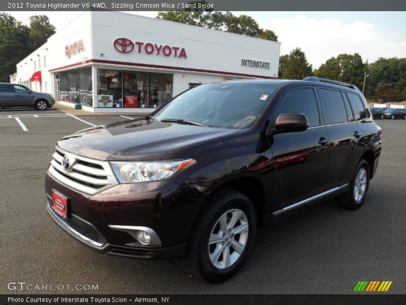 Sizzling Crimson Mica / Sand Beige 2012 Toyota Highlander V6 4WD