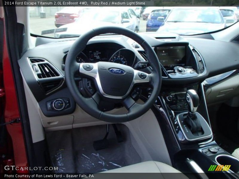 Ruby Red / Medium Light Stone 2014 Ford Escape Titanium 2.0L EcoBoost 4WD