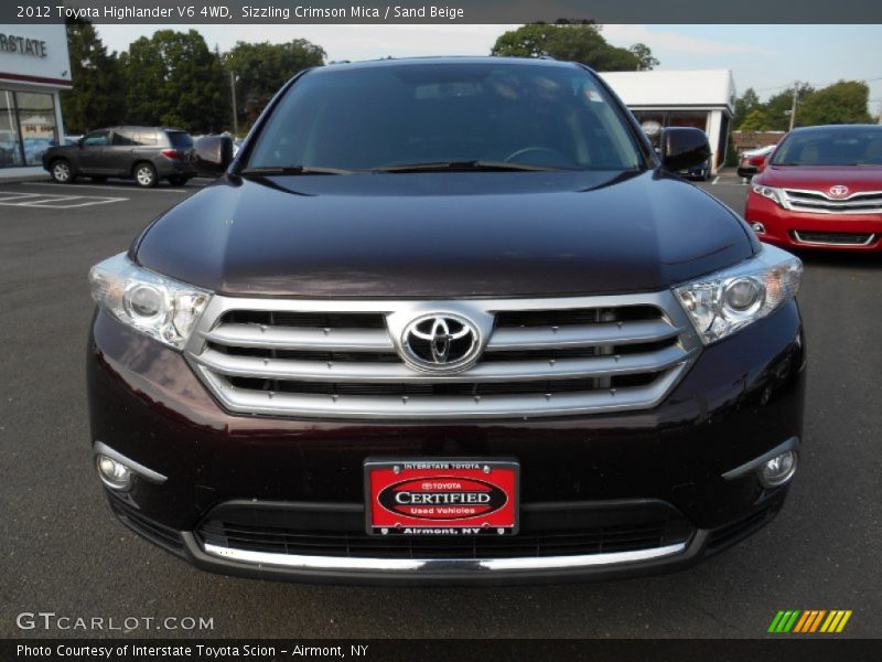 Sizzling Crimson Mica / Sand Beige 2012 Toyota Highlander V6 4WD