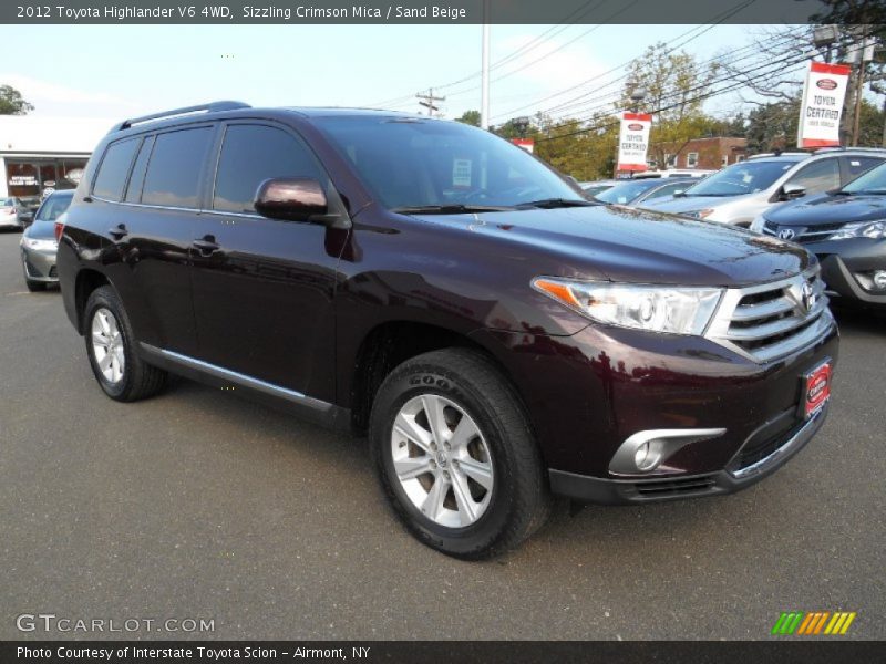 Sizzling Crimson Mica / Sand Beige 2012 Toyota Highlander V6 4WD