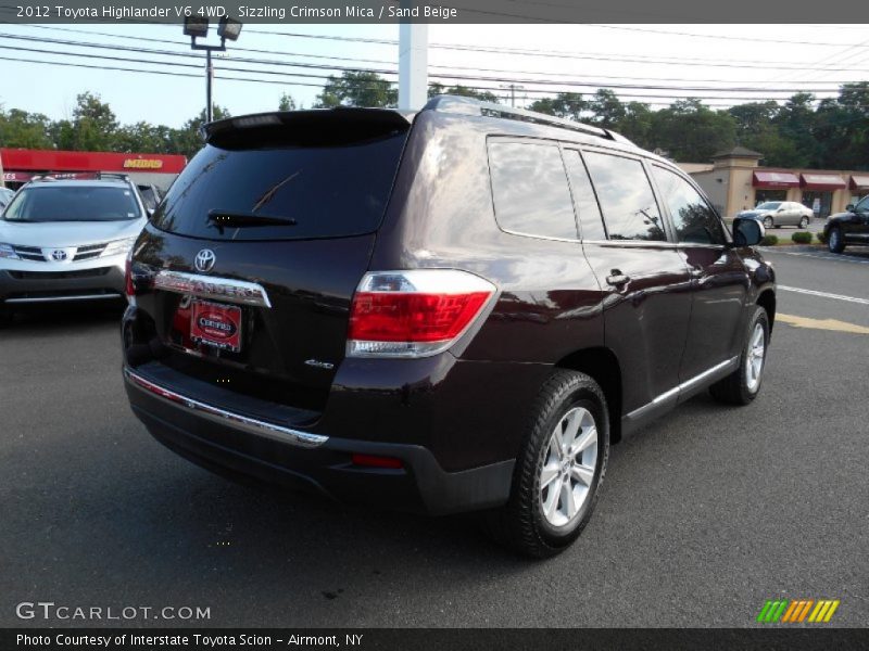 Sizzling Crimson Mica / Sand Beige 2012 Toyota Highlander V6 4WD