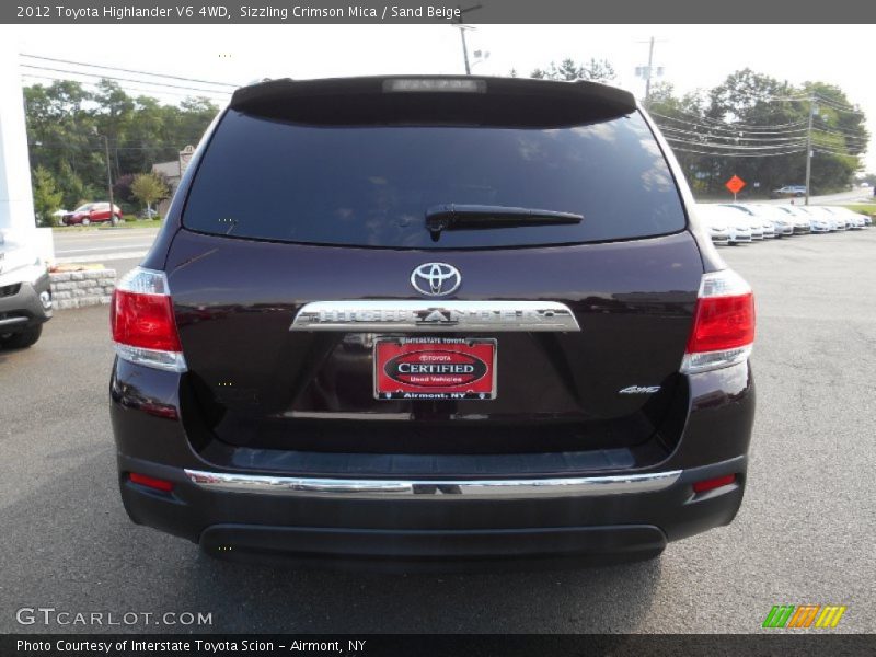 Sizzling Crimson Mica / Sand Beige 2012 Toyota Highlander V6 4WD