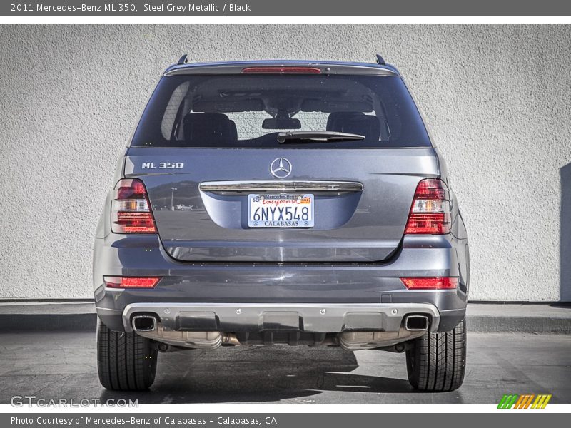Steel Grey Metallic / Black 2011 Mercedes-Benz ML 350
