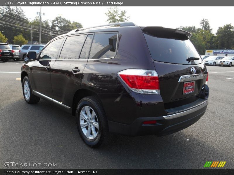 Sizzling Crimson Mica / Sand Beige 2012 Toyota Highlander V6 4WD