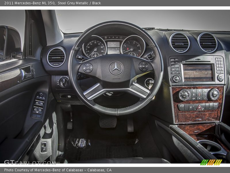 Steel Grey Metallic / Black 2011 Mercedes-Benz ML 350