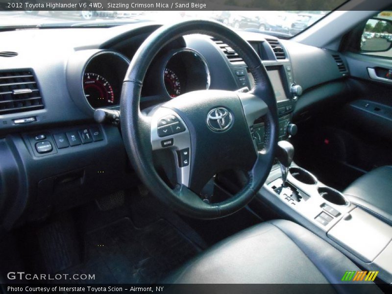 Sizzling Crimson Mica / Sand Beige 2012 Toyota Highlander V6 4WD