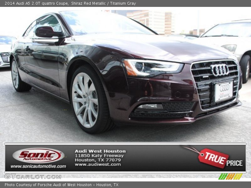 Shiraz Red Metallic / Titanium Gray 2014 Audi A5 2.0T quattro Coupe