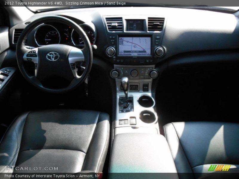 Sizzling Crimson Mica / Sand Beige 2012 Toyota Highlander V6 4WD