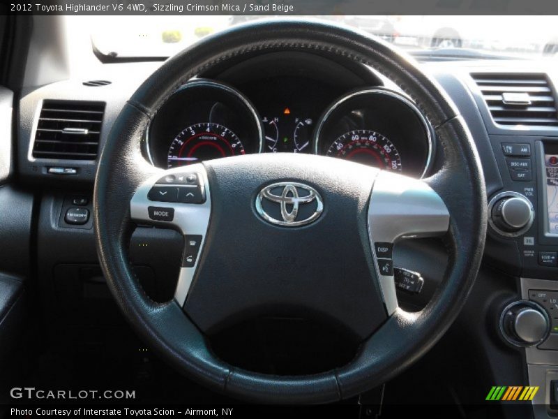 Sizzling Crimson Mica / Sand Beige 2012 Toyota Highlander V6 4WD