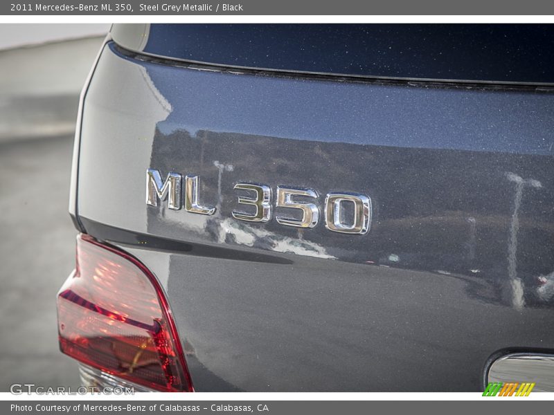 Steel Grey Metallic / Black 2011 Mercedes-Benz ML 350