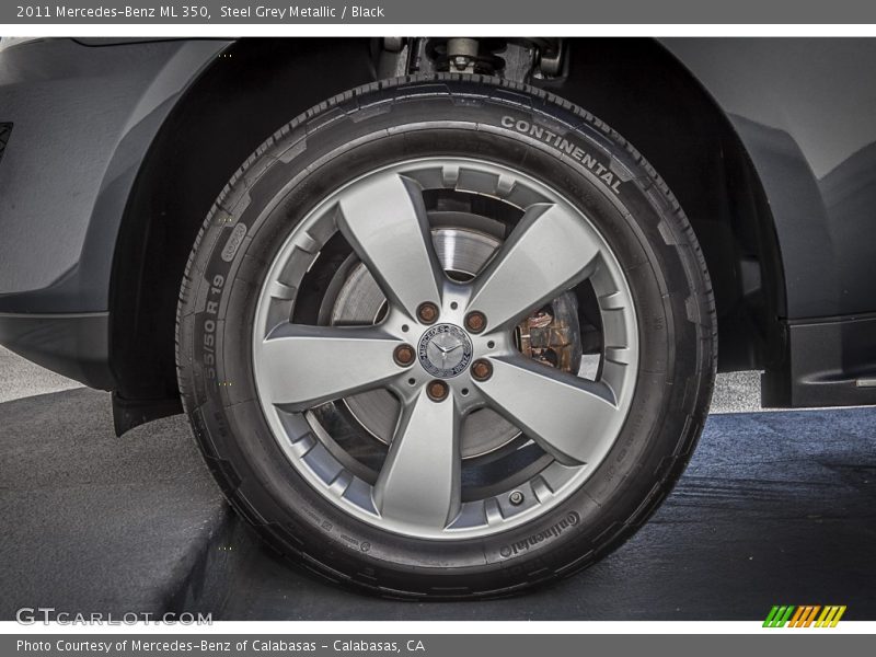 Steel Grey Metallic / Black 2011 Mercedes-Benz ML 350