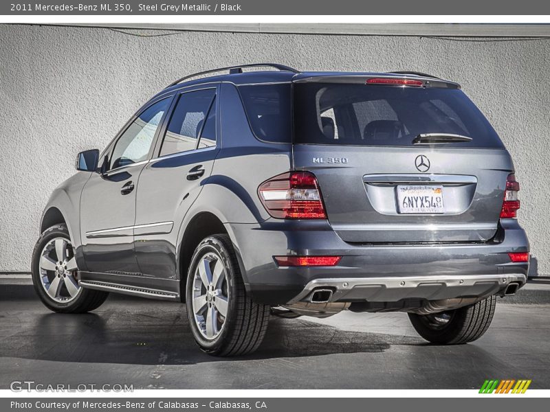 Steel Grey Metallic / Black 2011 Mercedes-Benz ML 350