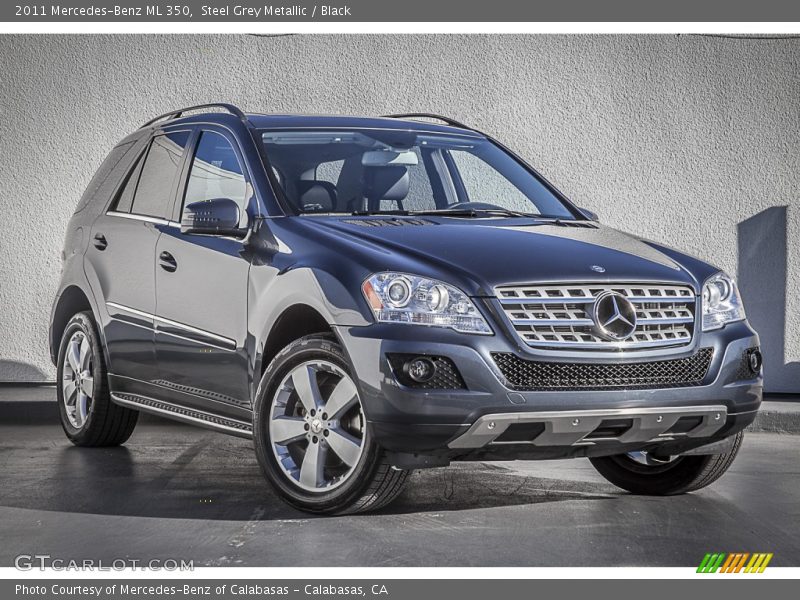 Steel Grey Metallic / Black 2011 Mercedes-Benz ML 350