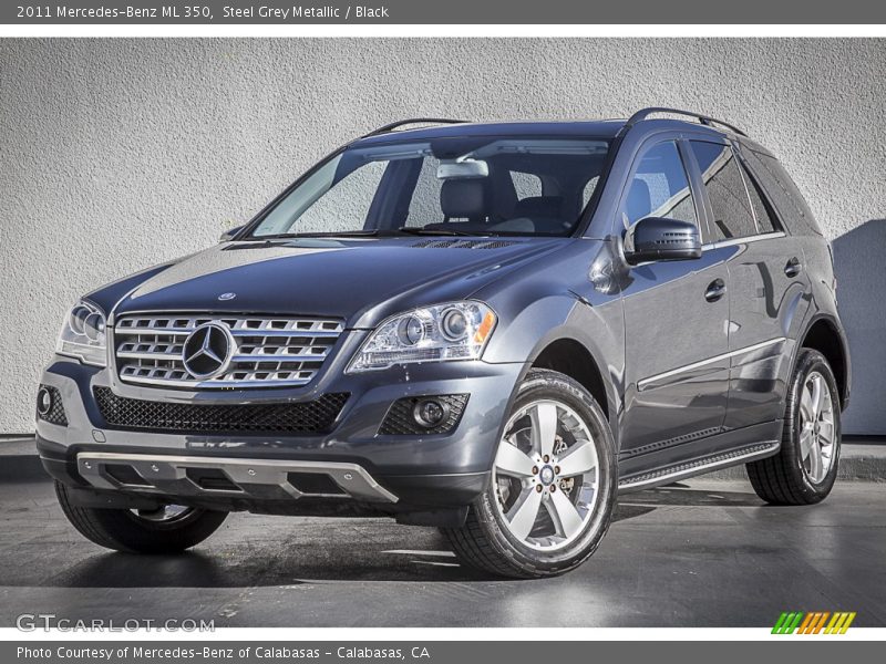 Steel Grey Metallic / Black 2011 Mercedes-Benz ML 350