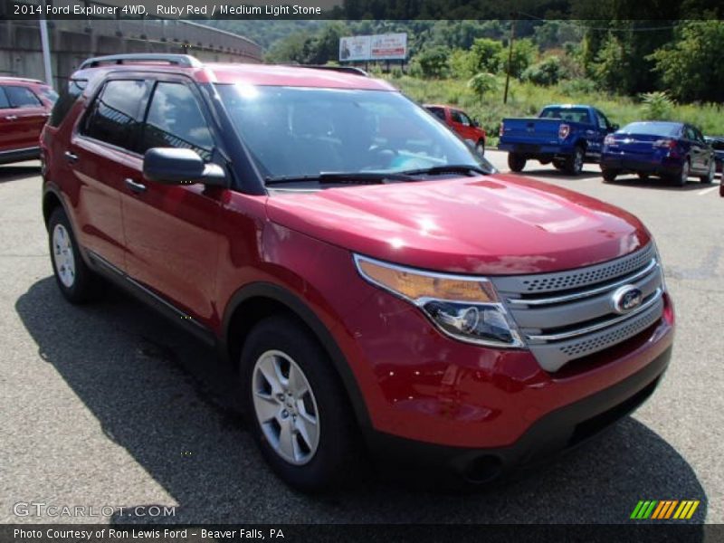 Ruby Red / Medium Light Stone 2014 Ford Explorer 4WD