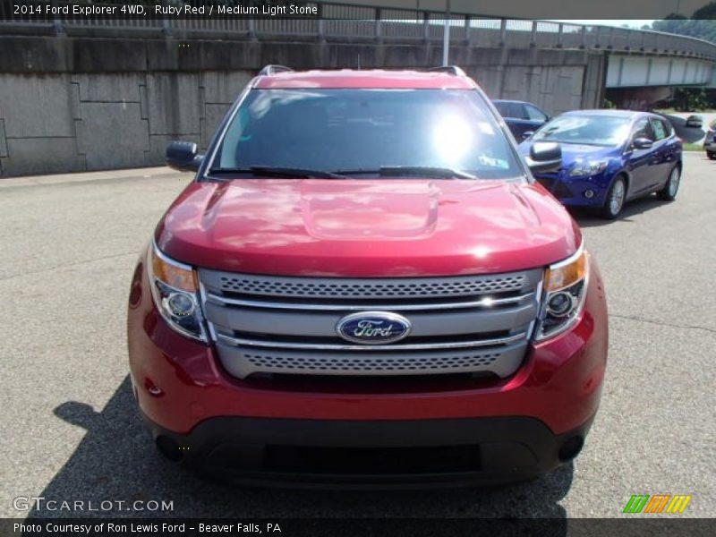 Ruby Red / Medium Light Stone 2014 Ford Explorer 4WD