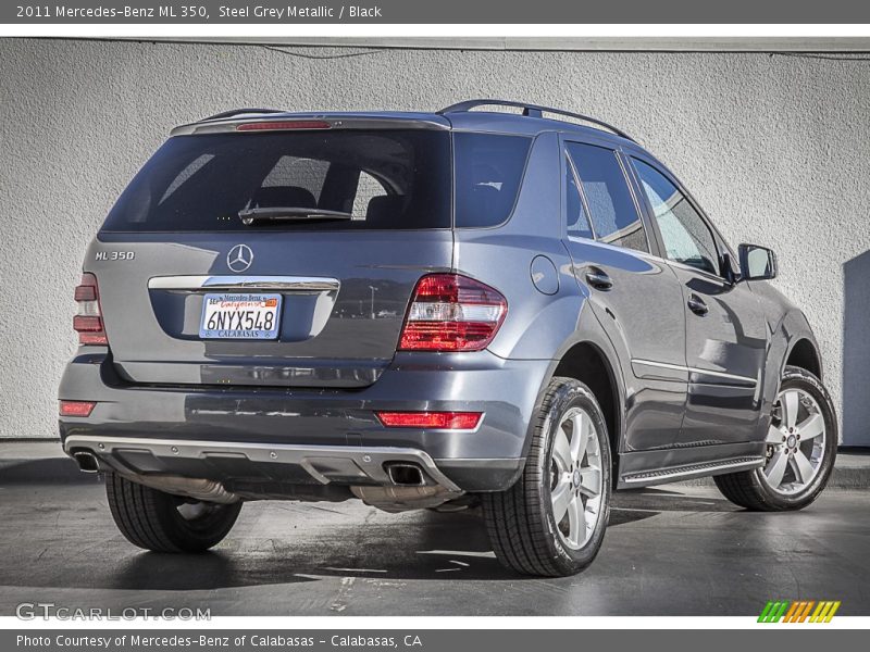 Steel Grey Metallic / Black 2011 Mercedes-Benz ML 350