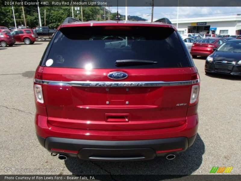 Ruby Red / Medium Light Stone 2014 Ford Explorer 4WD