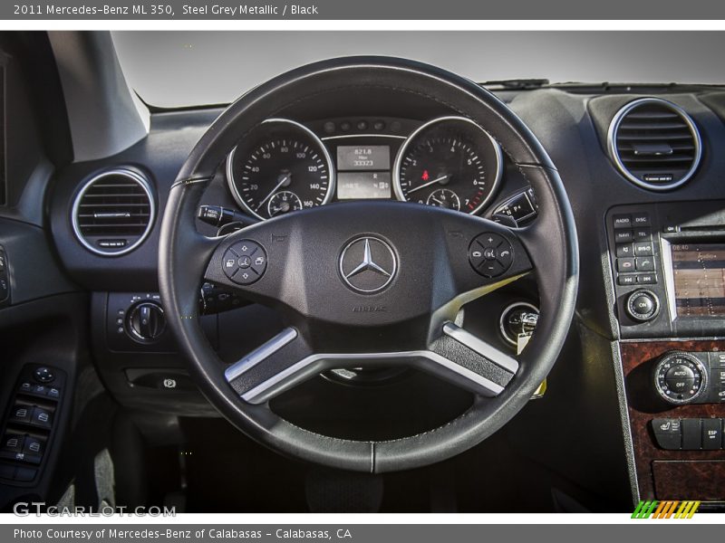 Steel Grey Metallic / Black 2011 Mercedes-Benz ML 350