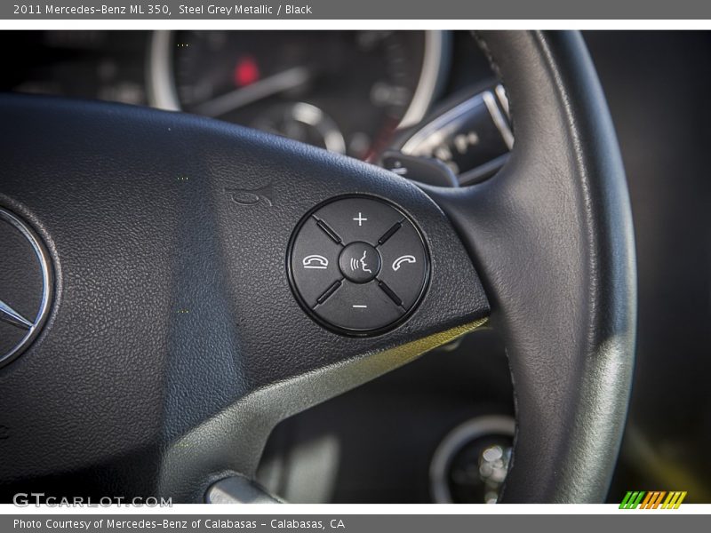 Steel Grey Metallic / Black 2011 Mercedes-Benz ML 350