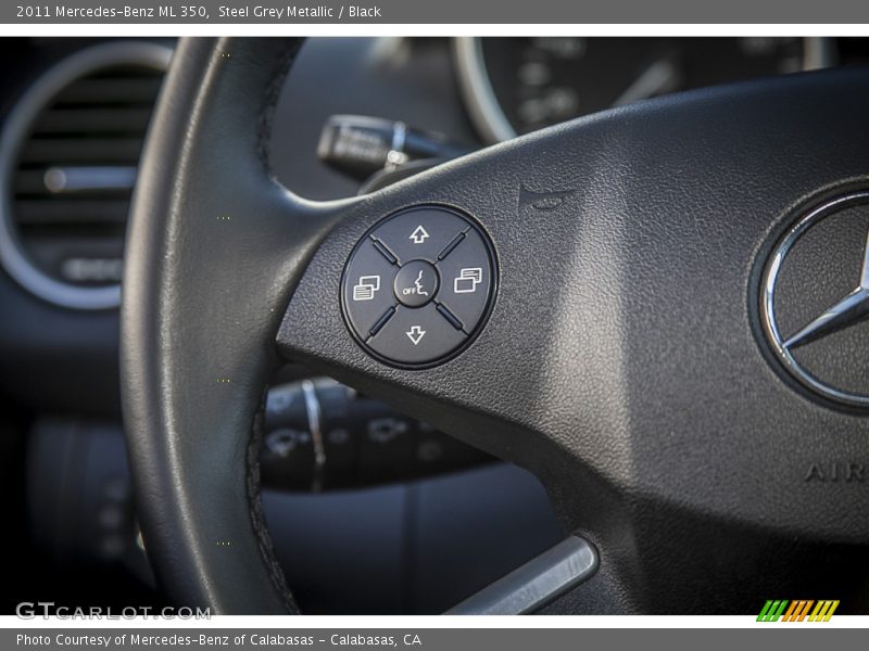 Steel Grey Metallic / Black 2011 Mercedes-Benz ML 350