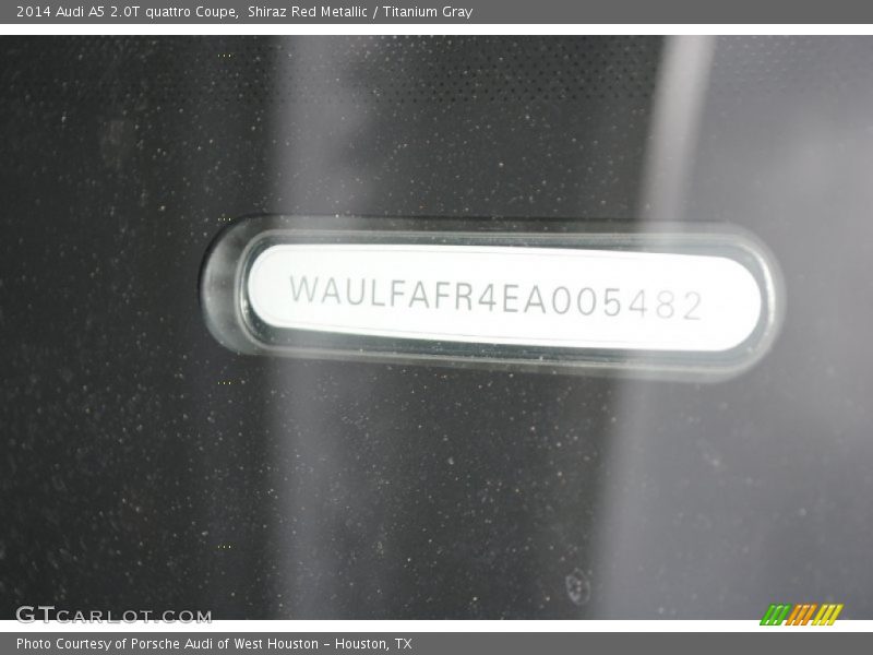 Shiraz Red Metallic / Titanium Gray 2014 Audi A5 2.0T quattro Coupe