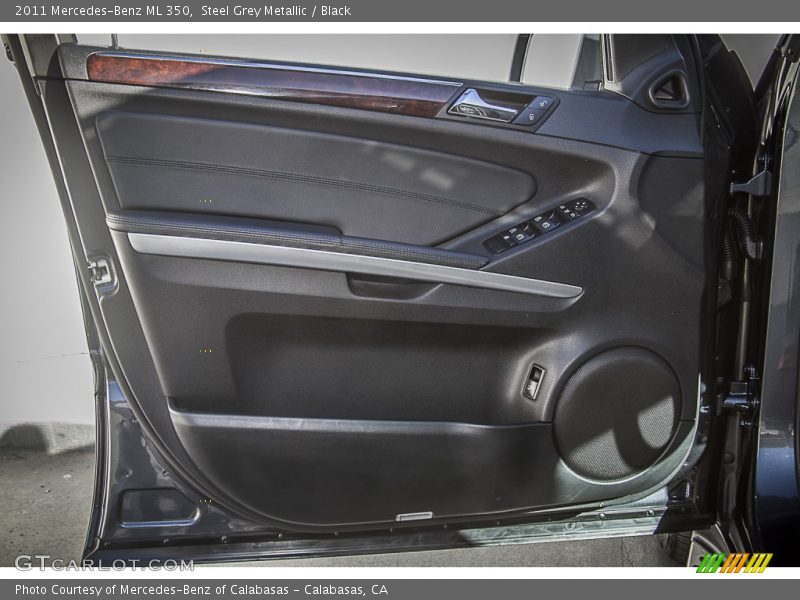 Steel Grey Metallic / Black 2011 Mercedes-Benz ML 350