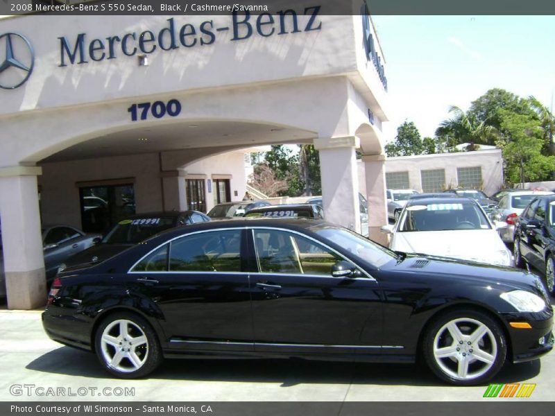 Black / Cashmere/Savanna 2008 Mercedes-Benz S 550 Sedan