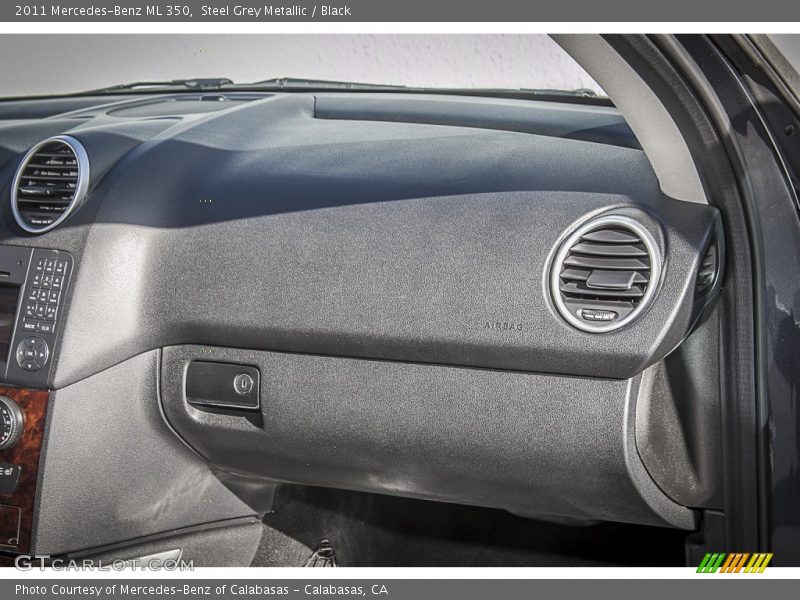 Steel Grey Metallic / Black 2011 Mercedes-Benz ML 350
