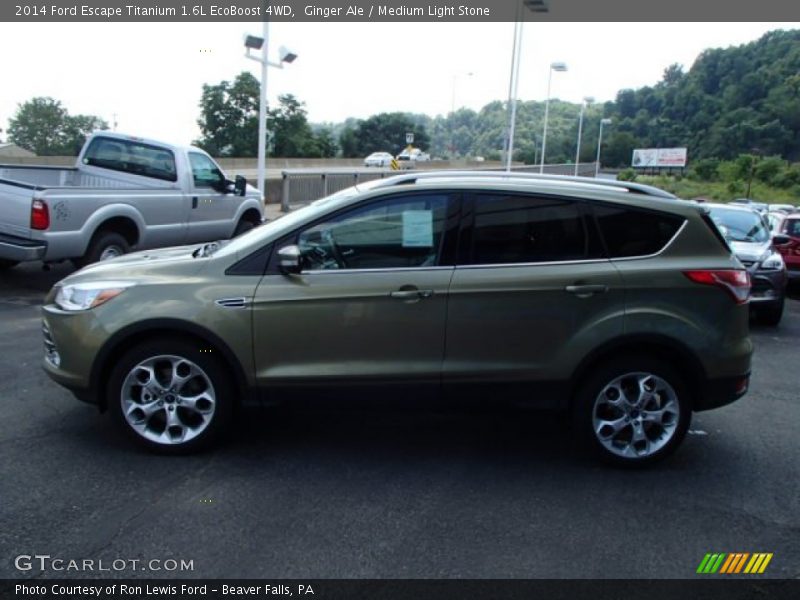 Ginger Ale / Medium Light Stone 2014 Ford Escape Titanium 1.6L EcoBoost 4WD