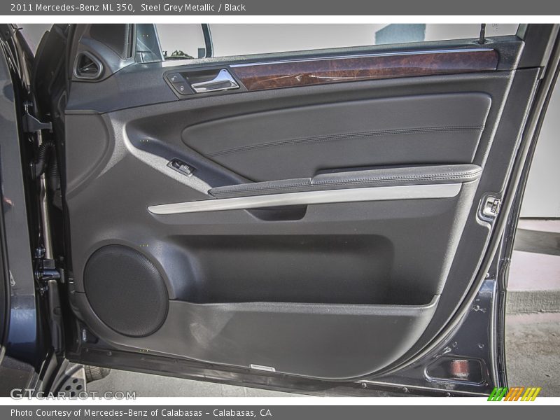 Steel Grey Metallic / Black 2011 Mercedes-Benz ML 350