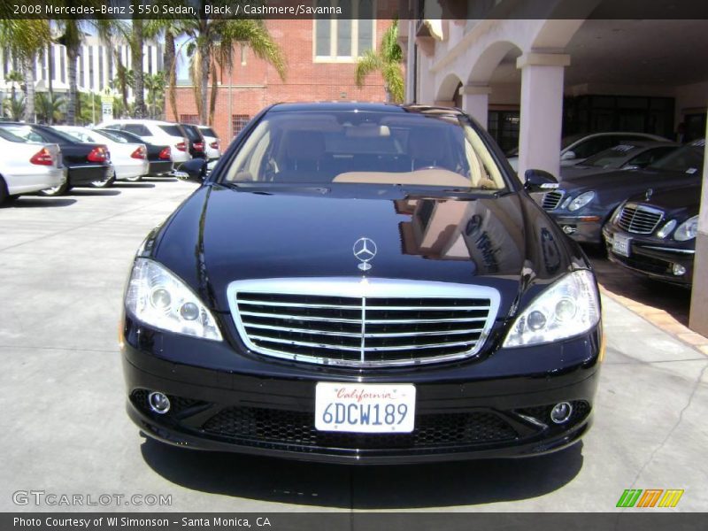 Black / Cashmere/Savanna 2008 Mercedes-Benz S 550 Sedan