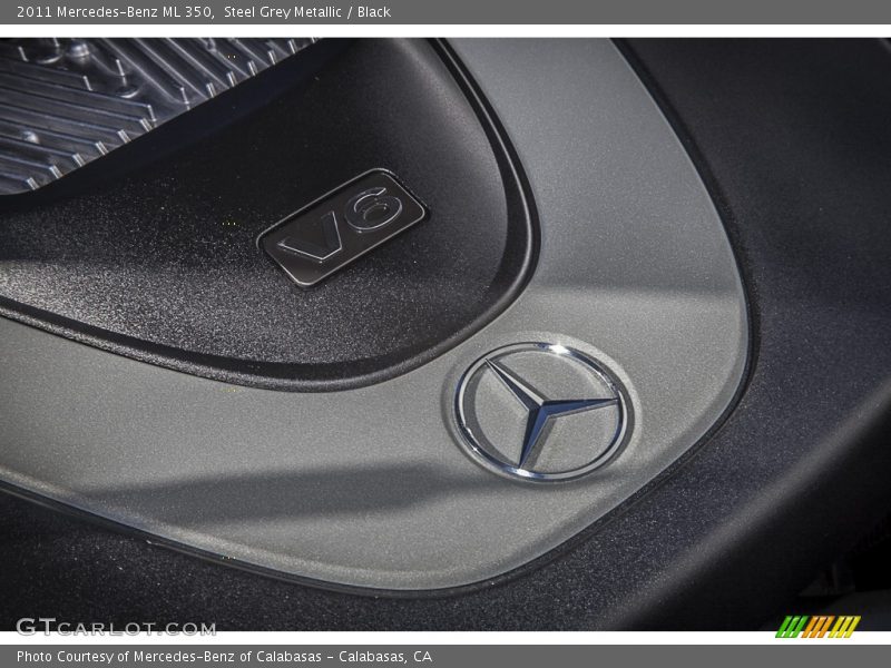 Steel Grey Metallic / Black 2011 Mercedes-Benz ML 350